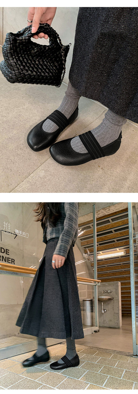 Karin Luna Full Layer Inside and Out~Basic Versatile Hidden Heel Granny Flats