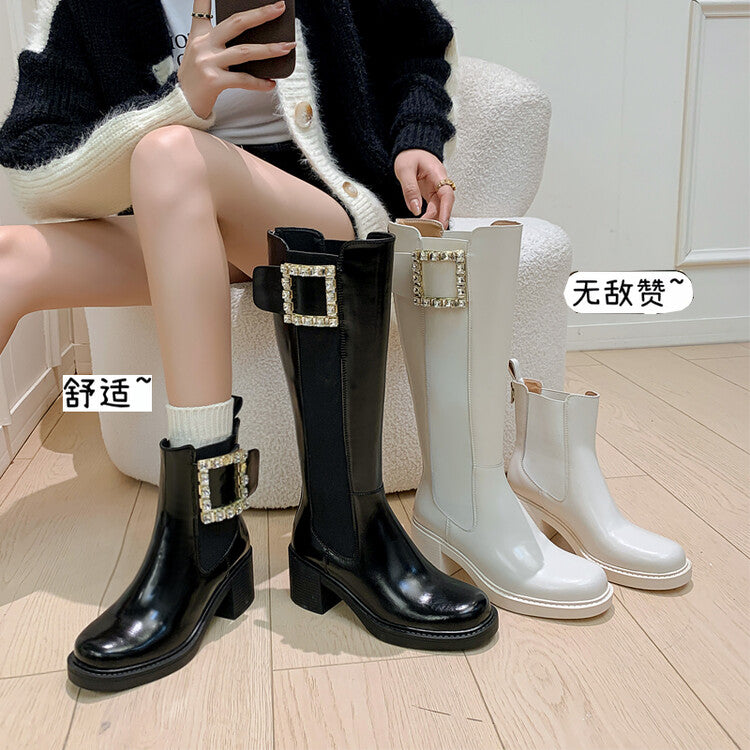Karin Luna Bestseller Spot Goods Exquisiteness round Head Elastic Long Boots