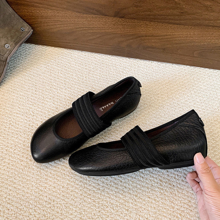 Karin Luna Full Layer Inside and Out~Basic Versatile Hidden Heel Granny Flats