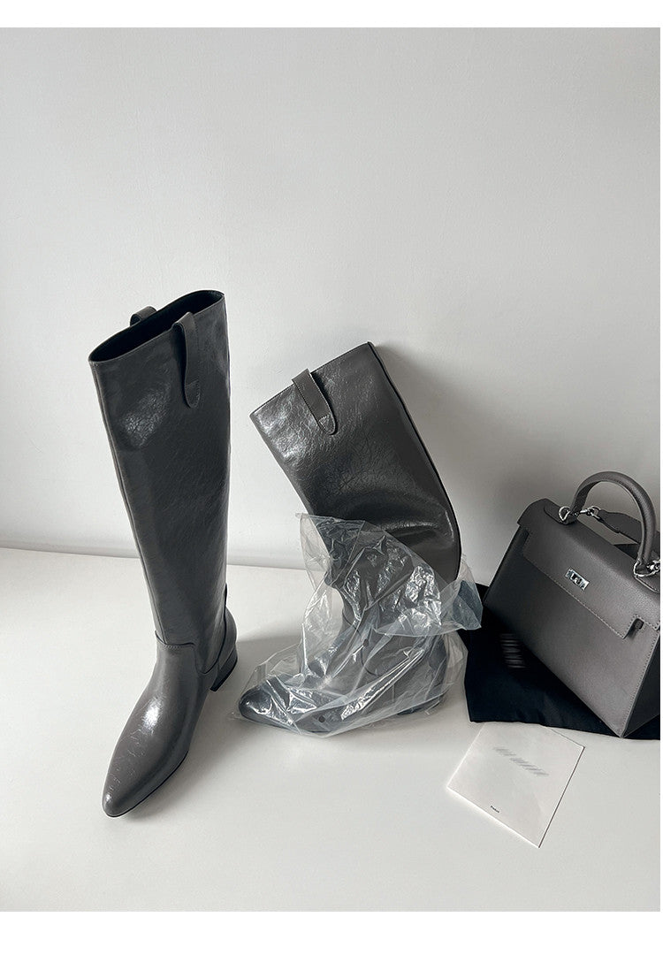 Karin Luna In Stock In Stock Classic Slip-On Straight Long Boots