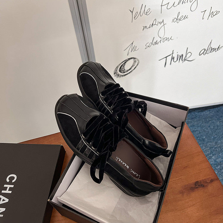 Karin Luna Casual Shoes Series~  In Stock Hot-Selling Versatile Lace-Up Casual Deep Mouth Flats