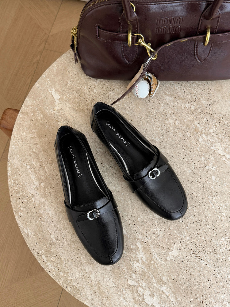 Karin Luna In Stock Spot Goods Basic Versatile British Style Single Shoes