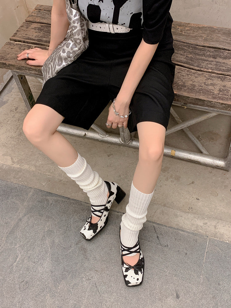 Karin Luna Hot Item Hot Item Xiaohongshu Hot Item  Comes with Bowknot Mary Jane Flats