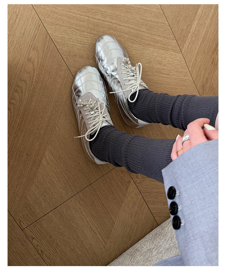 Karin Luna Casual Shoes Series~  In stock Xiaohongshu Hot-Selling Lace-Up Thick-Soled Deep Mouth Single Shoes