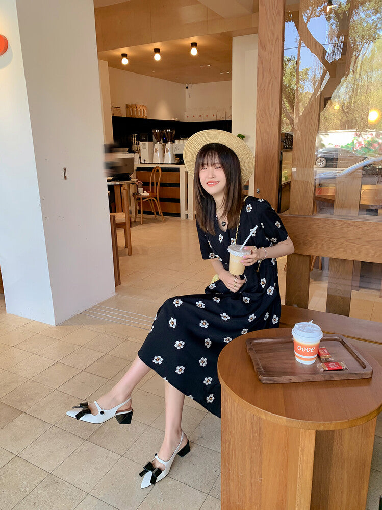 Karin Luna In Stock Spot Goods  Hot-Selling Closed-Toe Sandals  Full leather inside and out Sweet Bow