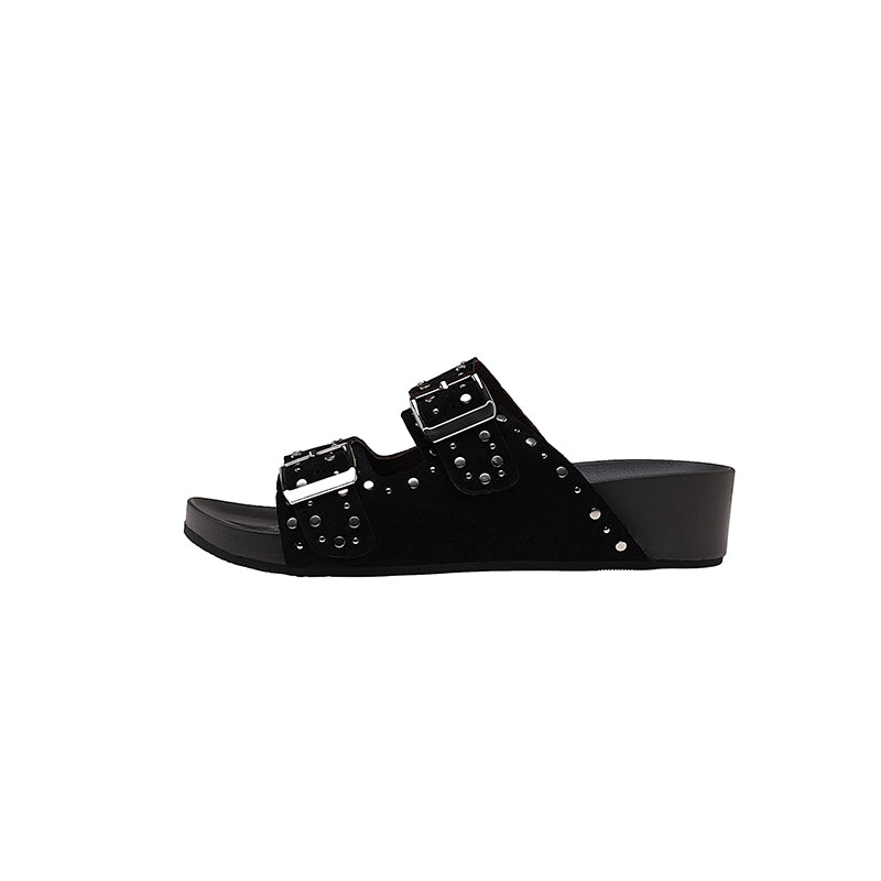 Karin Luna In Stock Spot Goods Casual Thick-Soled Belt Buckle Slippers