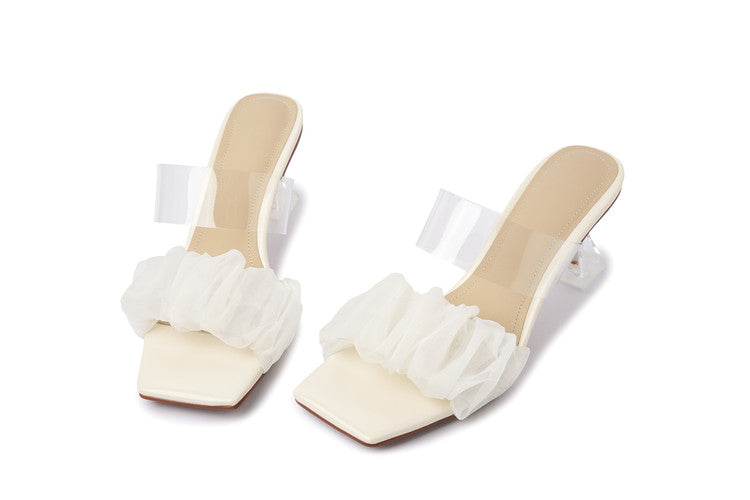 Karin Luna In Stock Spot Goods The feeling of summer Breathable Organza Elegant Slippers