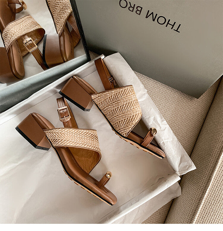 Karin Luna Hot Item Hot Item Spot Goods Featured Bestsellers Holiday Style Woven Sofa Sandals