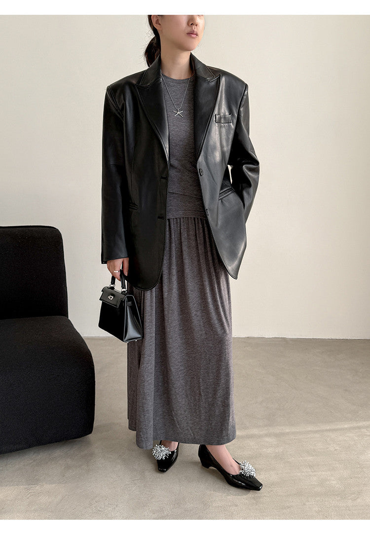 Karin Luna In Stock Spot Goods Exquisite Fireworks Buckle Small Square Toe Chunky Heel Commuter Shoes