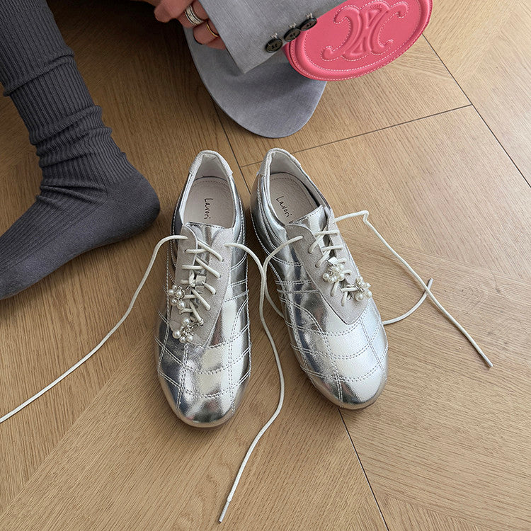 Karin Luna Casual Shoes Series~  In stock Xiaohongshu Hot-Selling Lace-Up Thick-Soled Deep Mouth Single Shoes