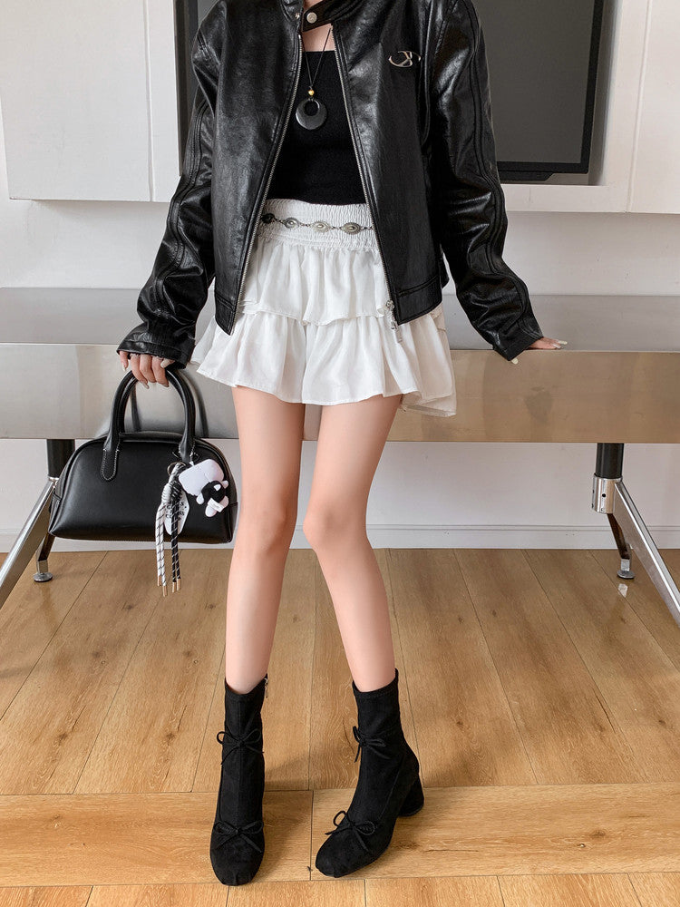 Karin Luna In Stock Spot Goods Hot-Selling Sweet Standard Bow Round-Toe Slim Short Boots