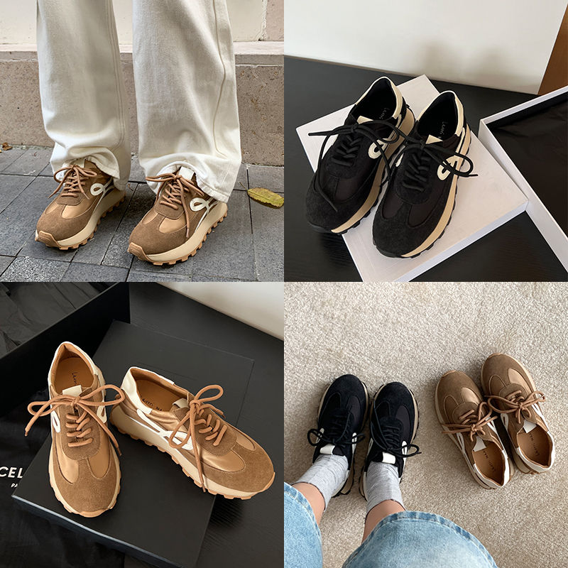 Karin Luna Casual Shoes Series~  In Stock Hot-Selling Versatile Lace-Up Thick-Soled Deep Mouth Single Shoes
