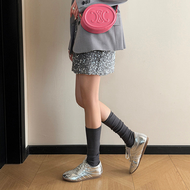 Karin Luna Casual Shoes Series~  In stock Xiaohongshu Hot-Selling Lace-Up Thick-Soled Deep Mouth Single Shoes