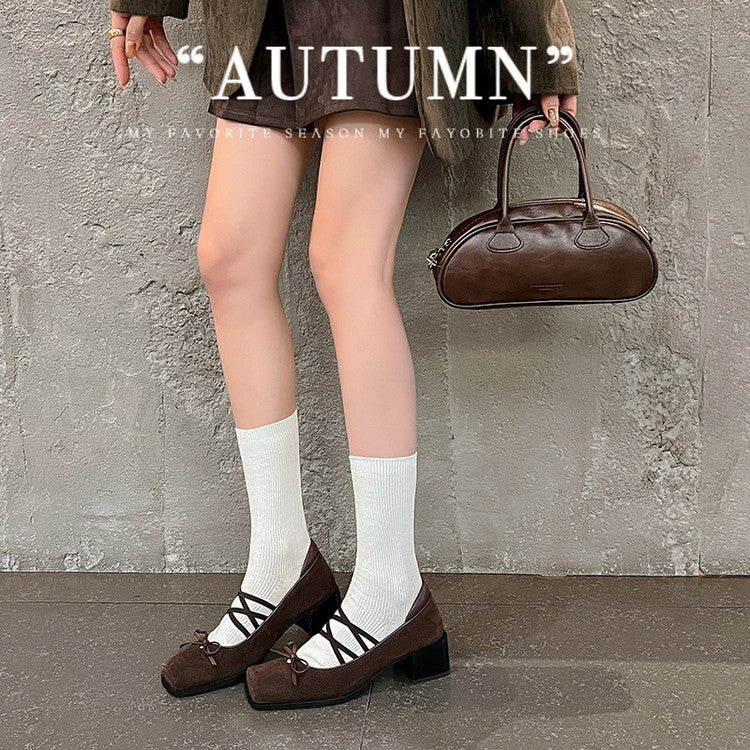 Karin Luna Hot Item Hot Item Xiaohongshu Hot Item  Comes with Bowknot Mary Jane Flats