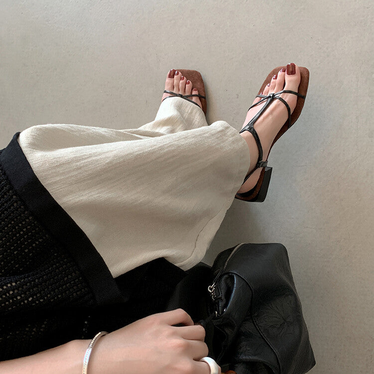 Karin Luna Bestseller Popular Featured products a Large Number of Spot Goods  Comes with data included  Thin Strap T Word Sandals