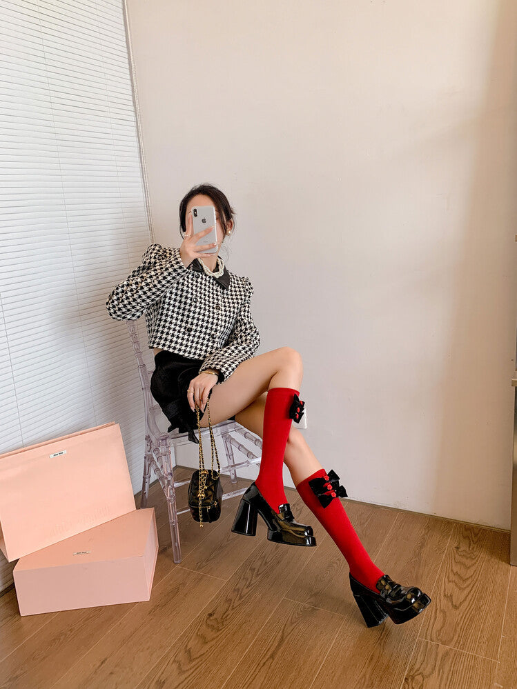Karin Luna ck Popular Hot Girl Red high heels Full leather inside and out Cow Patent Leather Super High Heel