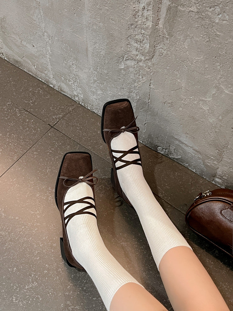 Karin Luna Hot Item Hot Item Xiaohongshu Hot Item  Comes with Bowknot Mary Jane Flats