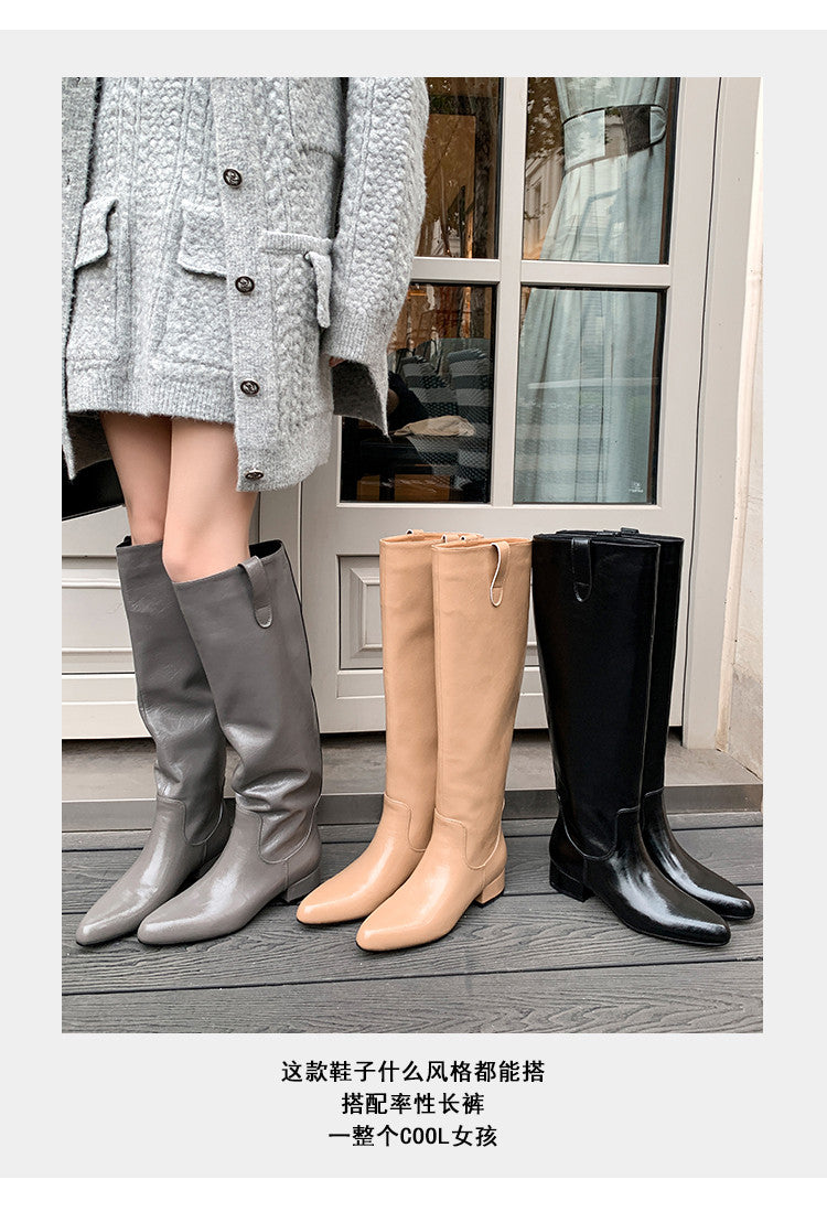 Karin Luna In Stock In Stock Classic Slip-On Straight Long Boots