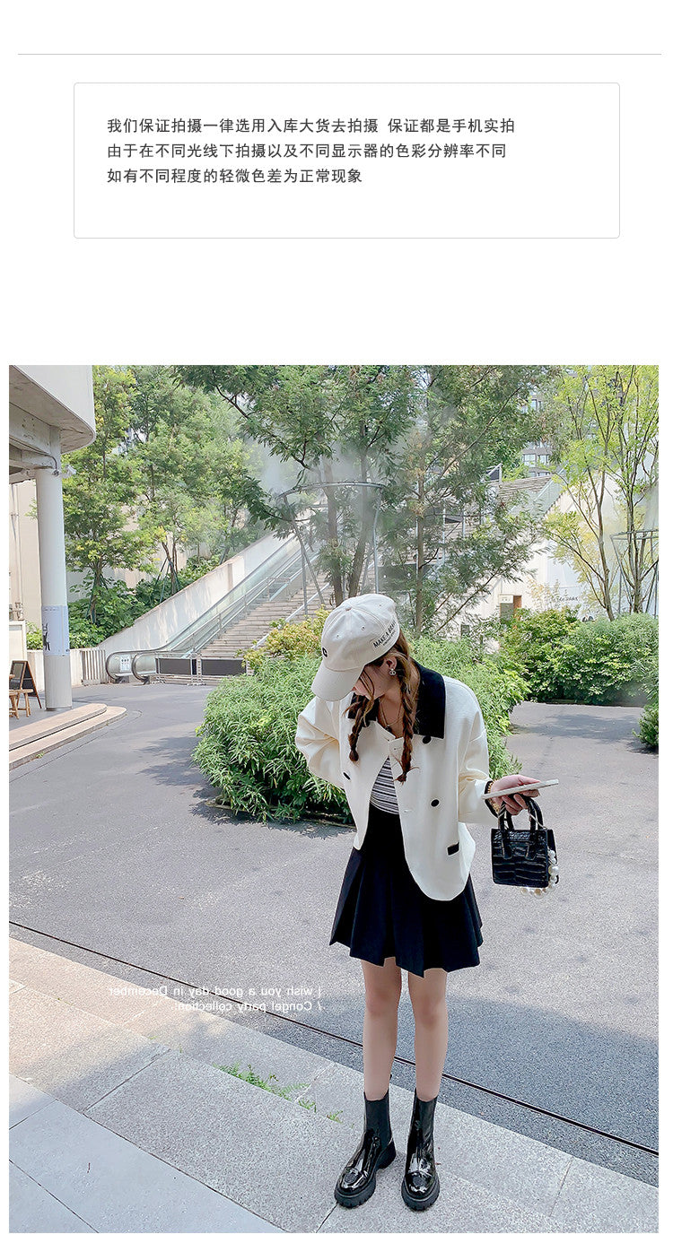 Karin Luna In Stock Spot Goods  Classic Embroidered Camellia Round Toe Thick Sole Chelsea Boots