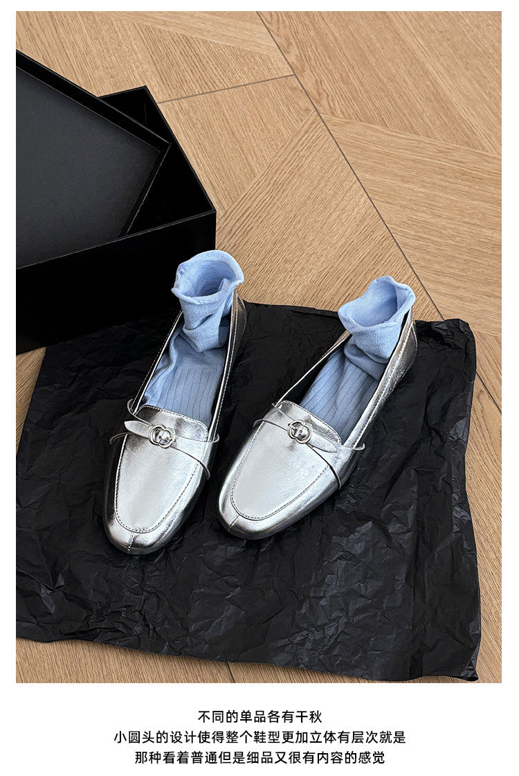 Karin Luna In Stock Spot Goods Basic Versatile British Style Single Shoes