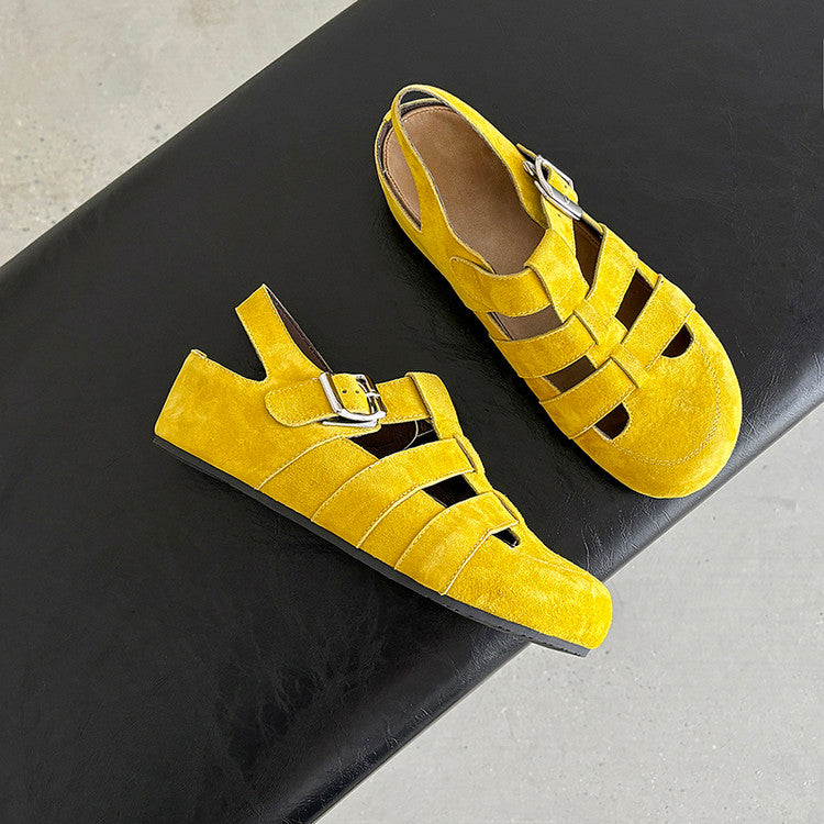 Karin Luna Full Layer Inside and Out~Basic Versatile Perforated Round Toe Birkenstock Shoes