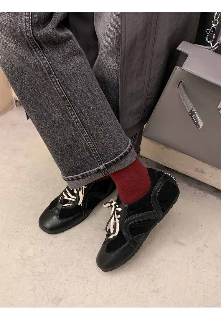 Karin Luna In Stock Spot Goods Casual Style Suede Lace-Up Height-Increasing Popular Single Shoes