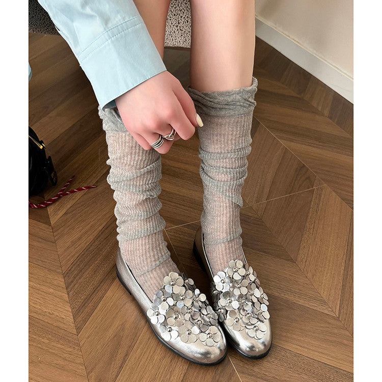 Karin Luna Casual Shoes Series~  Spot Goods In Stock Floral British Style Deep Mouth Single Shoes