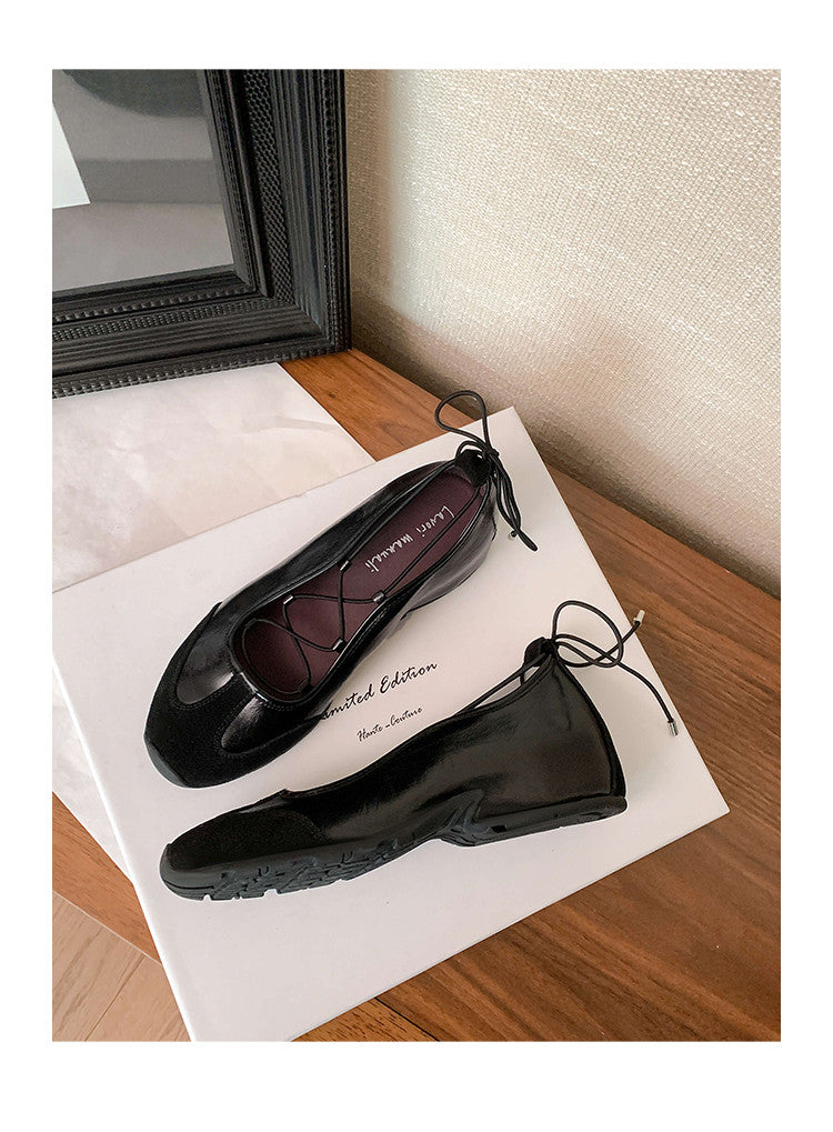 Karin Luna Basic Versatile British Style Casual Lace-up Flats