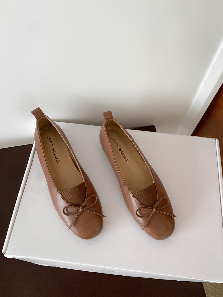 Karin Luna Full Layer Inside and Out~Basic Versatile Bow Hidden Heel Shoes