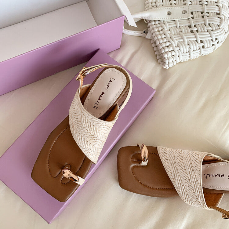 Karin Luna Hot Item Hot Item Spot Goods Featured Bestsellers Holiday Style Woven Sofa Sandals