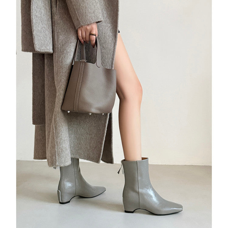 Karin Luna Basic Versatile  Square toe Hot-selling Short Boots