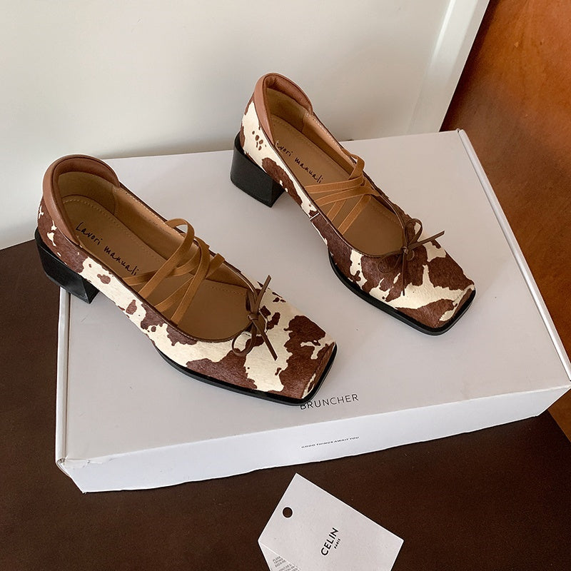 Karin Luna Hot Item Hot Item Xiaohongshu Hot Item  Comes with Bowknot Mary Jane Flats