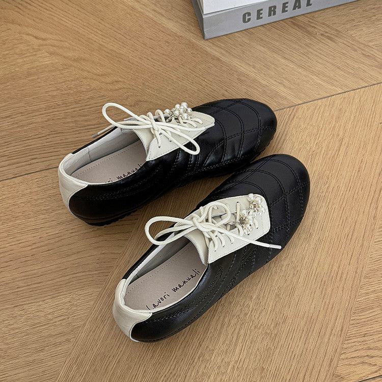 Karin Luna Casual Shoes Series~  In stock Xiaohongshu Hot-Selling Lace-Up Thick-Soled Deep Mouth Single Shoes
