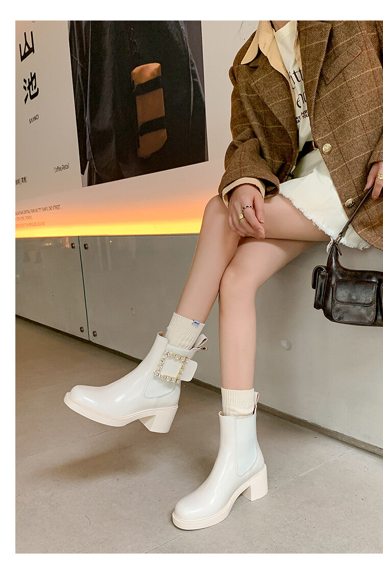 Karin Luna Bestseller Spot Goods Exquisiteness round Head Elastic Long Boots