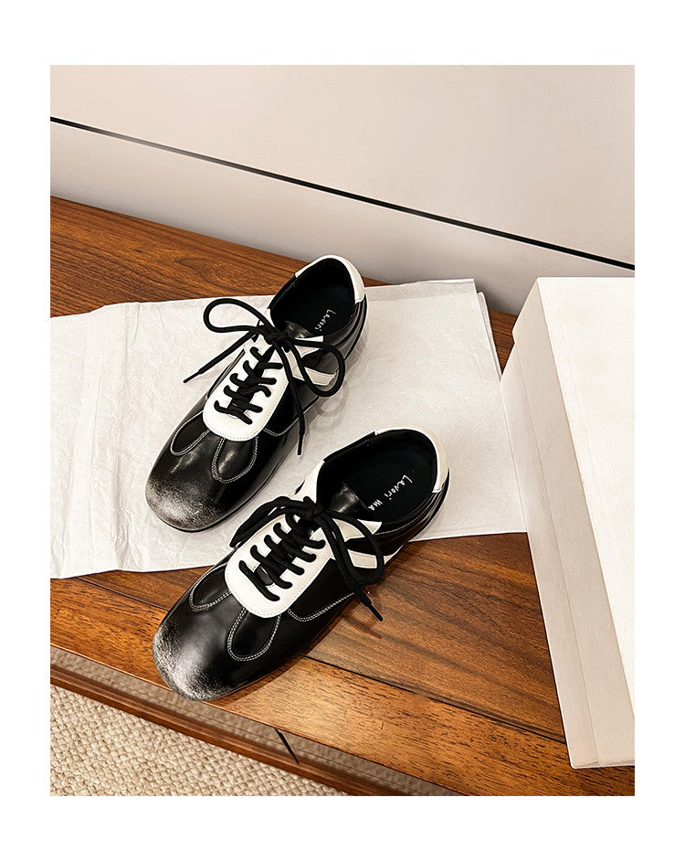 Karin Luna Casual Shoes Series~ Spot Goods Spot Goods Hot-selling Lace-up Hidden Heel Deep Mouth Single Shoes