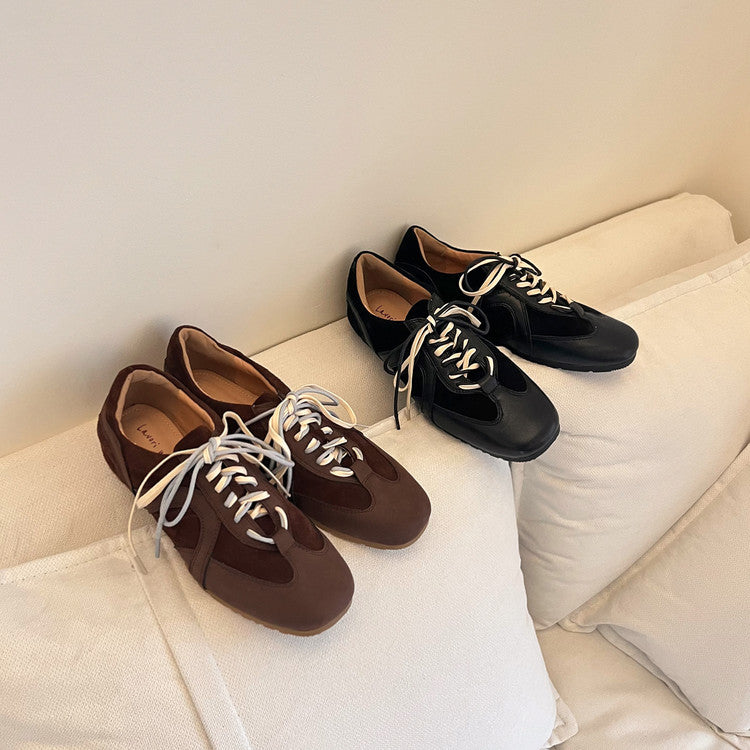 Karin Luna In Stock Spot Goods Casual Style Suede Lace-Up Height-Increasing Popular Single Shoes