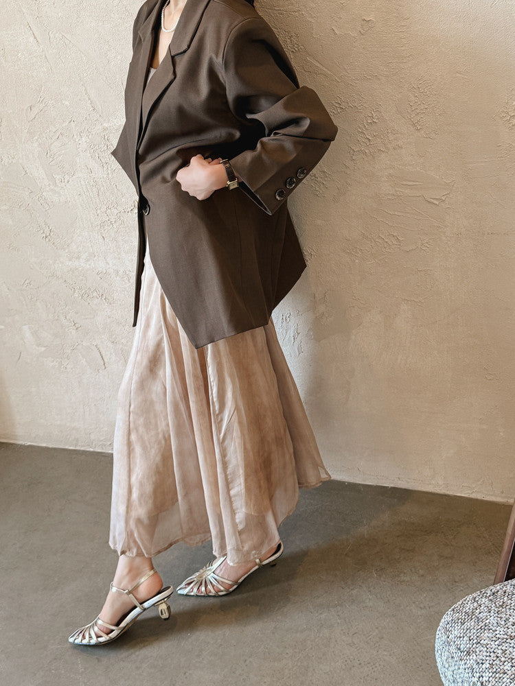 Karin Luna In Stock Spot Goods Open-toe French Style Metal Heel Sandals