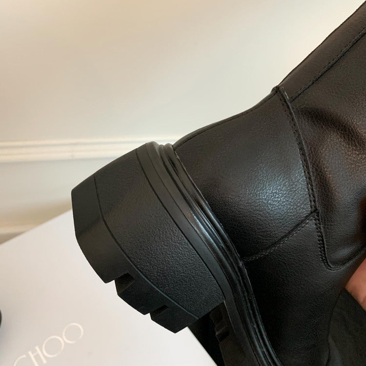Karin Luna In Stock In-stock Foldable Niche Thick-soled Knight Boots