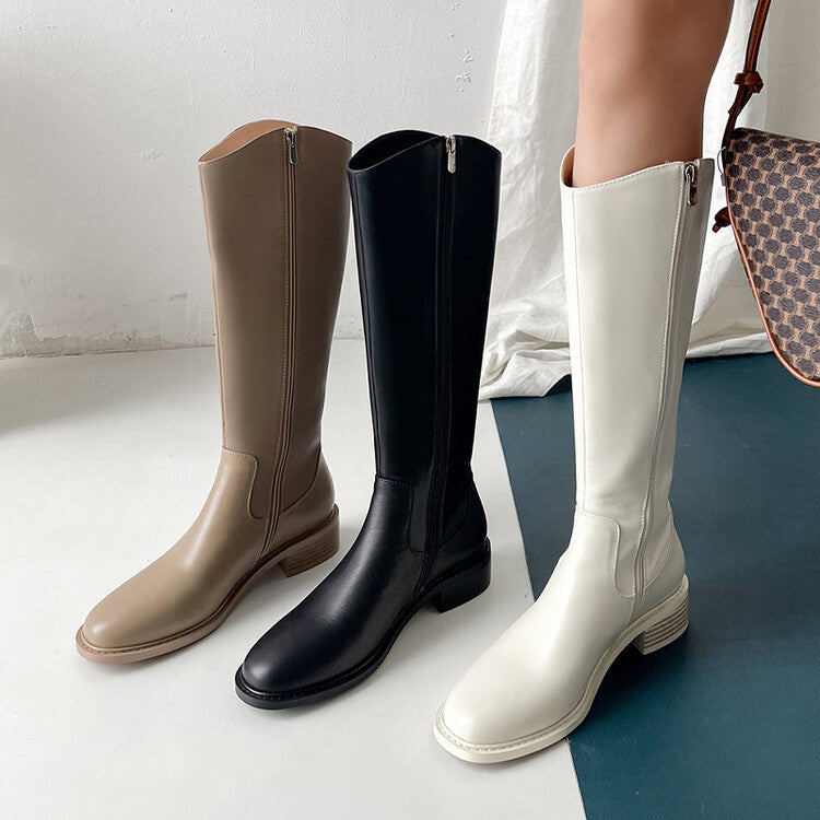 Karin Luna In Stock  Cowhide Niche Versatile Style Knight Boots