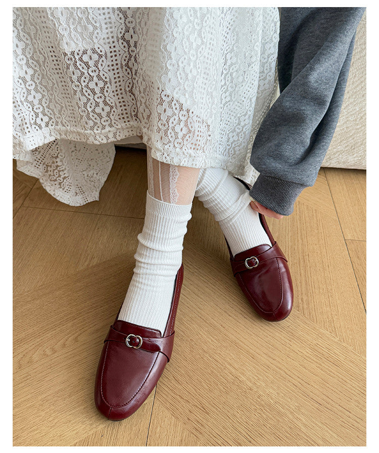 Karin Luna In Stock Spot Goods Basic Versatile British Style Single Shoes