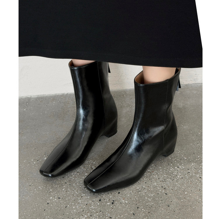 Karin Luna Basic Versatile  Square toe Hot-selling Short Boots
