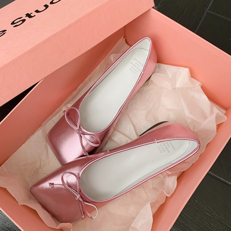 Karin Luna In Stock Spot Goods  Hurry up and grab this hot item!！Square-Toed Flat Granny Shoes
