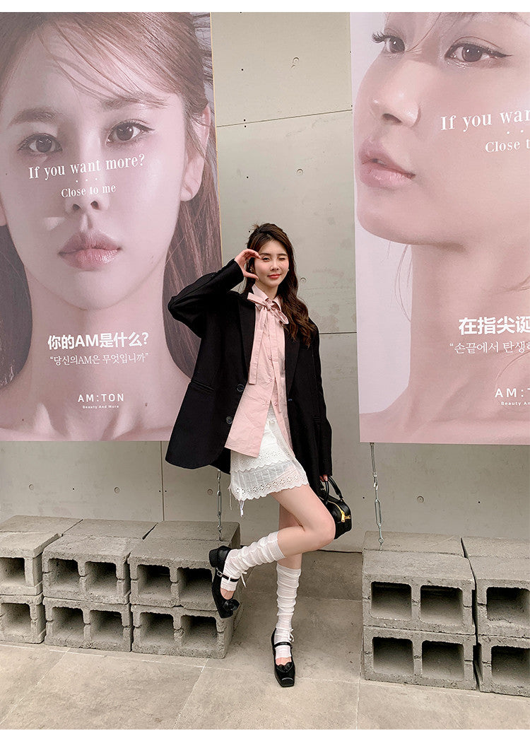 Karin Luna In Stock Spot Goods  Vintage Three-Dimensional Camellia Square-Toed Mary Jane Shoes