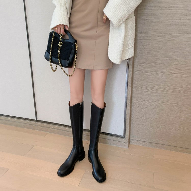 Karin Luna Internet Celebrity Photo  Best-selling in stock Full Leather Basic Long Boots  Winter Essential Combat Boots