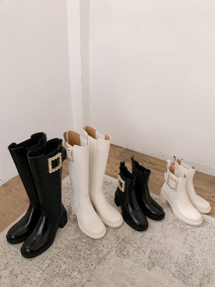 Karin Luna Bestseller Spot Goods Exquisiteness round Head Elastic Long Boots