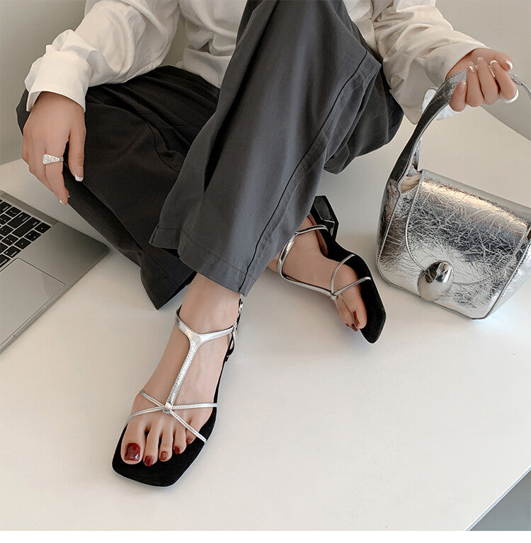 Karin Luna Bestseller Popular Featured products a Large Number of Spot Goods  Comes with data included  Thin Strap T Word Sandals