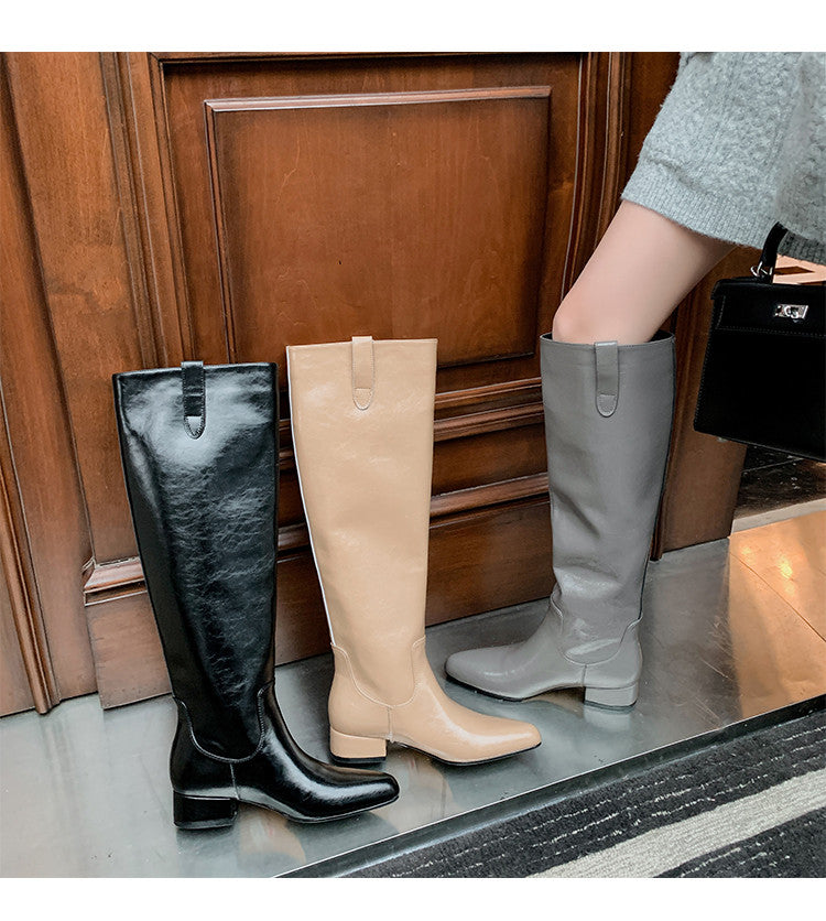 Karin Luna In Stock In Stock Classic Slip-On Straight Long Boots