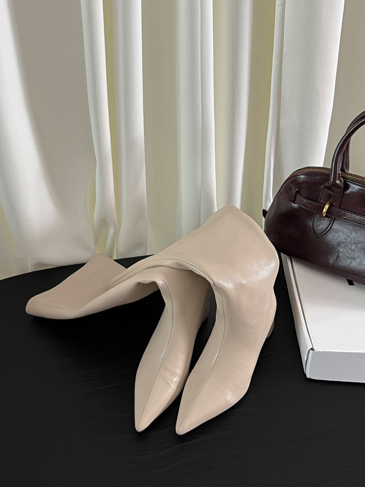 Karin Luna Hot-Selling Internal Height Increase Pointed Toe Straight-Leg Hot-Selling Long Boots