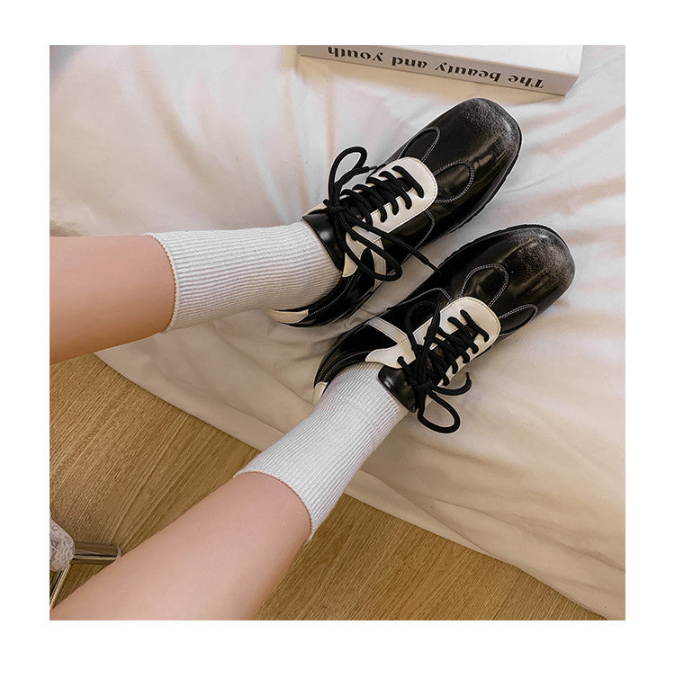 Karin Luna Casual Shoes Series~ Spot Goods Spot Goods Hot-selling Lace-up Hidden Heel Deep Mouth Single Shoes