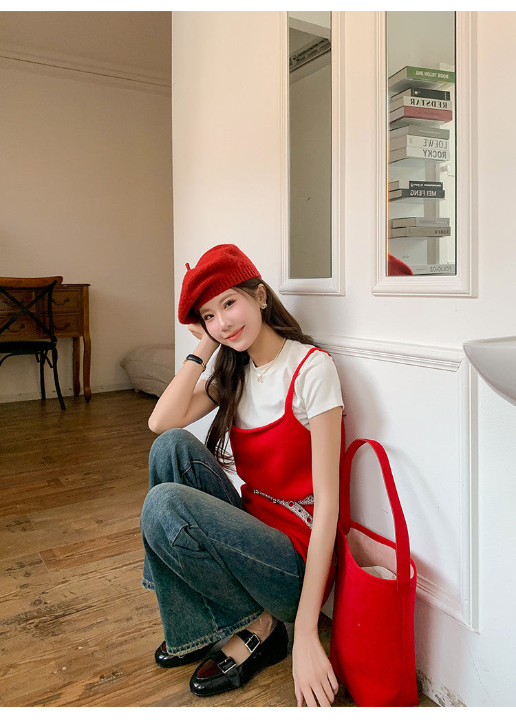 Karin Luna In Stock Spot Goods One-Strap Height-Increasing Belt Buckle Single Shoes